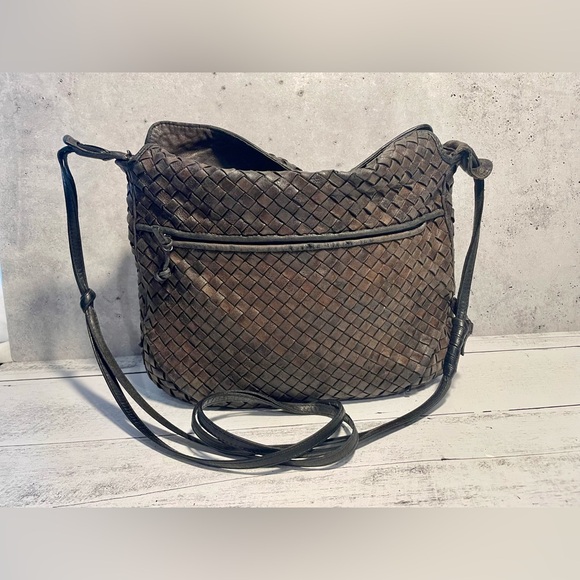 Woven Leather Crossbody Bag - Picture 2 of 15